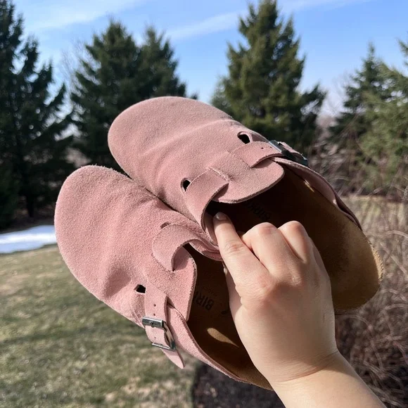 Birkenstocks x Stussy light pink mules clogs shoes Boston - Picture 8 of 11